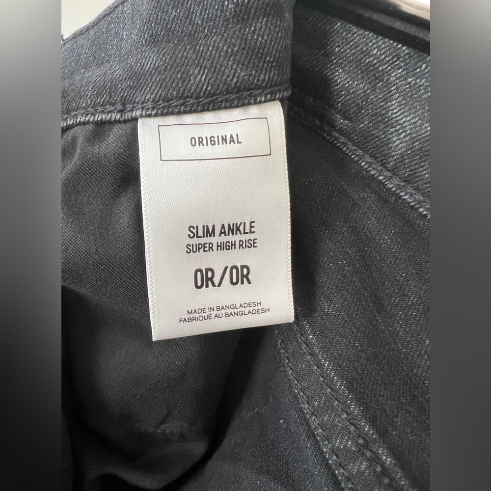 Express Women’s Black Jeans Size 0/R. Slim Ankle Super High Rise. - Picture 3 of 5